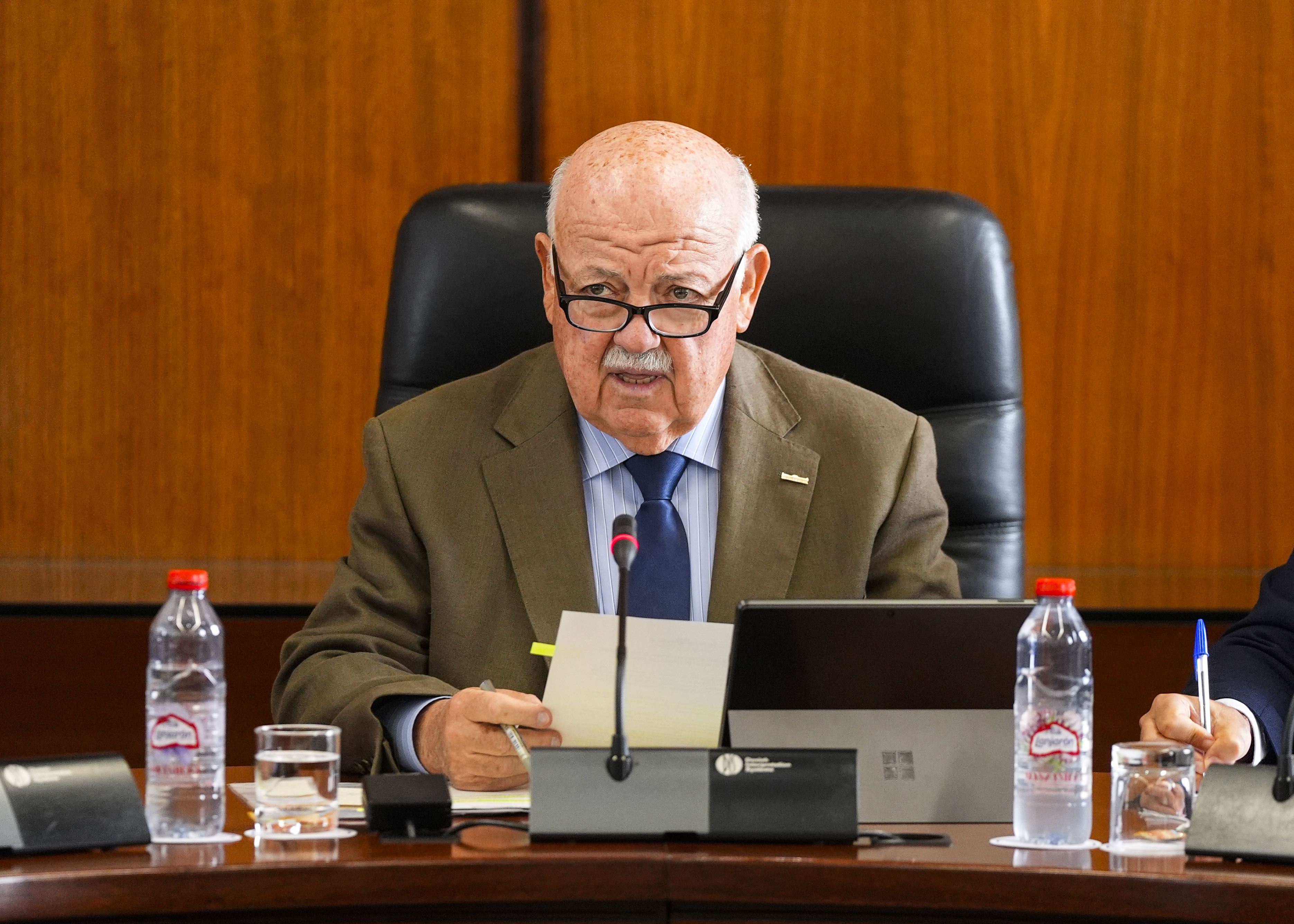 Jess Aguirre, presidente de la Cmara, inicia la sesin de la Junta de Portavoces 