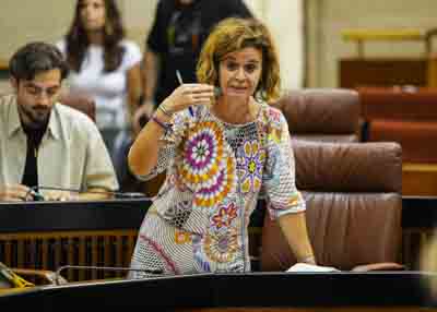 Esperanza Gmez, de Por Andaluca, pregunta al consejero de Turismo sobre poltica de accin exterior en el genocidio palestino 
