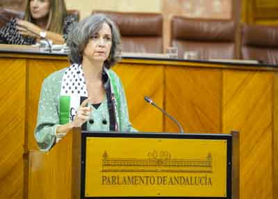  Miren Begoe Iza, presidenta del G.P. Mixto-Adelante Andaluca, presenta ante el Pleno una PNL relativa a defensa del pueblo palestino ante el genocidio y por el fin del reconocimiento del Estado de Israel