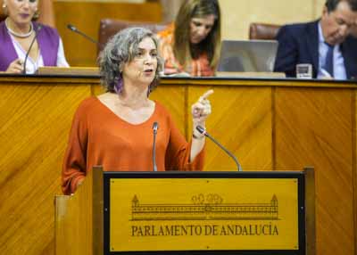 Miren Begoe Iza del G.P. Mixto-Adelante Andaluca, interviene en el debate de totalidad de la Ley del Patrimonio de la Comunidad Autnoma de Andaluca