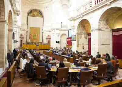 Pleno del Parlamento de Andaluca durante el debate general sobre Sanidad 