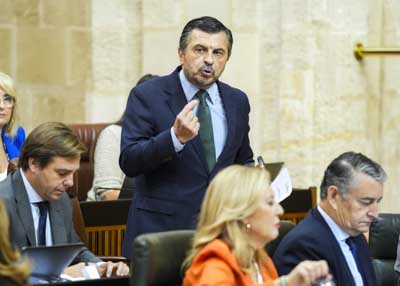   Antonio Mart�n, portavoz del G.P. Popular de Andaluc�a, finaliza las preguntas al presidente con una cuesti�n relativa a la pol�tica econ�mica del Gobierno de Andaluc�a