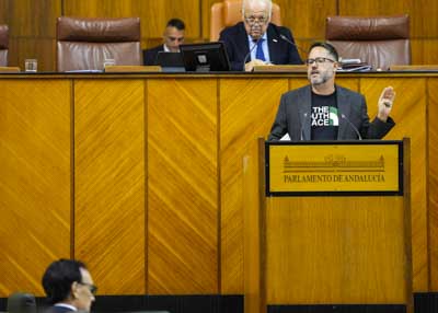 Jos Ignacio Garca, portavoz del Grupo Mixto-Adelante Andaluca, defiende la enmienda a la totalidad de su grupo parlamentario en el debate del Proyecto de Ley Universitaria para Andaluca