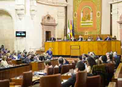 Inicio de las preguntas de los portavoces parlamentarios dirigidas al presidente de la Junta de Andaluca 