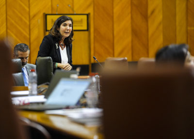 Roco Blanco, consejera de Empleo, Empresa y Trabajo Autnomo, da respuesta a la cuestin  