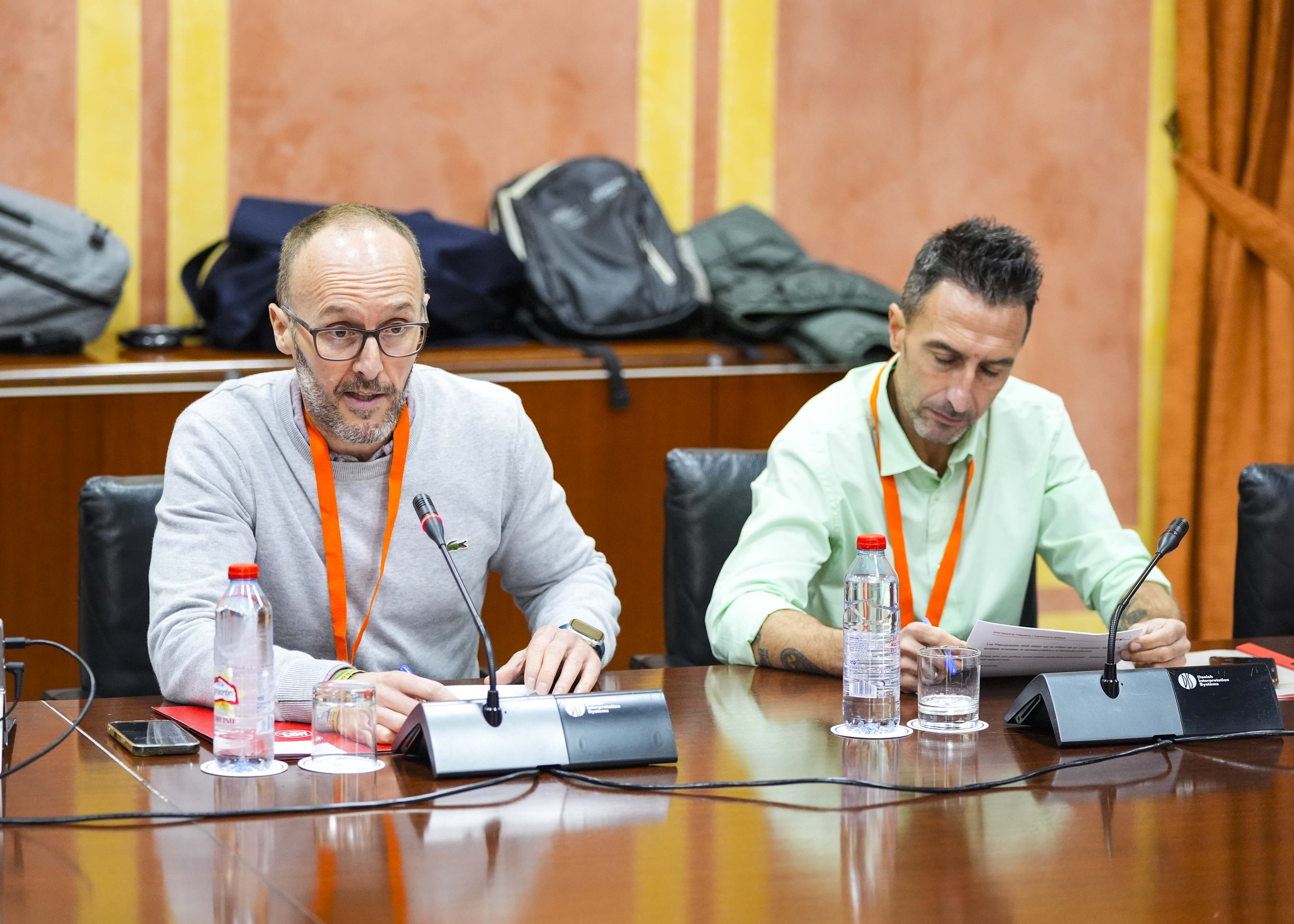 Rafael Gelo y Manuel Gatn en representacin de UGT Andaluca