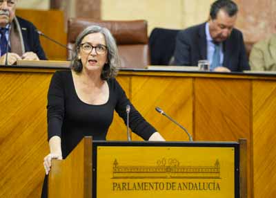 Miren Begoe Iza, presidenta del Grupo Mixto-Adelante Andaluca, posiciona a su grupo parlamentario en el debate final del proyecto de ley de impulso y promocin de la produccin ecolgica  