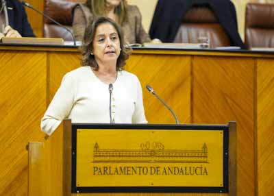 Catalina Garca, consejera de Sostenibilidad y Medio Ambiente, concluye con su declaracin el debate del del Proyecto de Ley de Agentes de Medio Ambiente de Andaluca 
