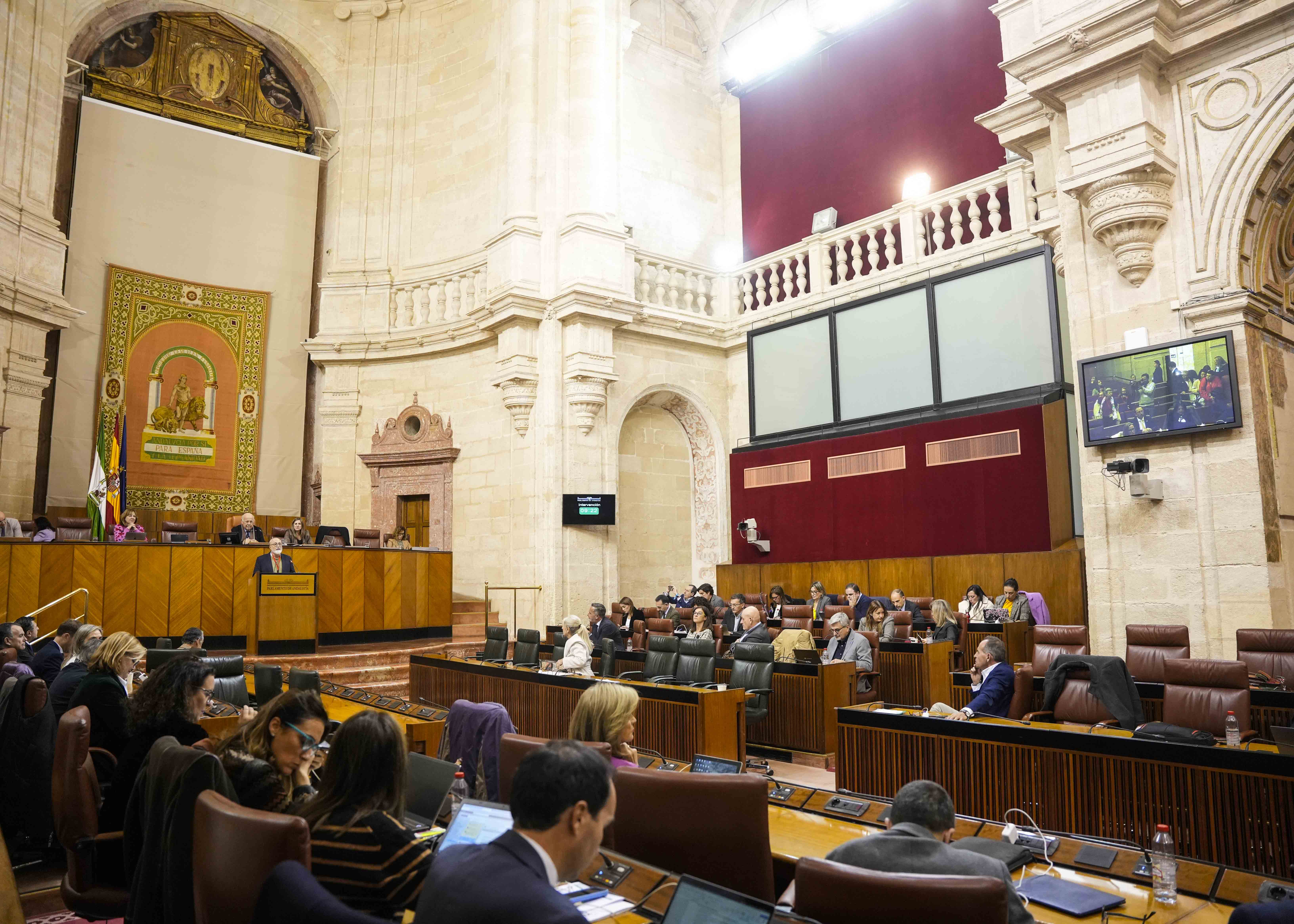 El saln de plenos durante el debate de la proposicin de ley 