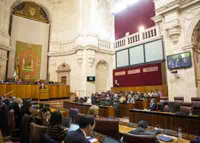 El saln de plenos durante el debate de la proposicin de ley 