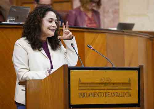 La portavoz del Grupo Parlamentario Por Andaluc�a, Inmaculada Nieto, interviene en el debate sobre el estado de la Comunidad 