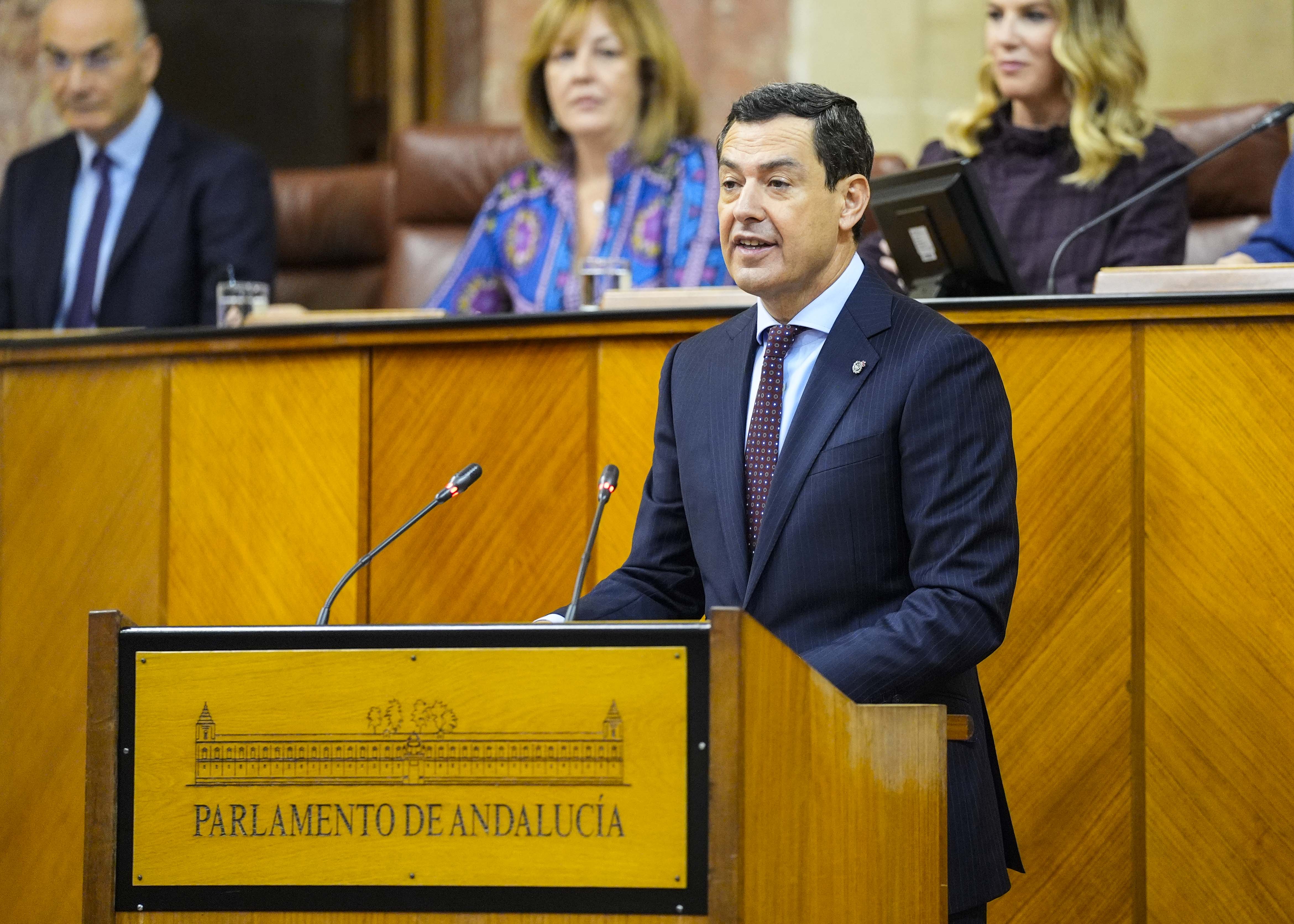 El presidente de la Junta de Andaluc�a al inicio de su discurso sobre el estado de la Comunidad Aut�noma 