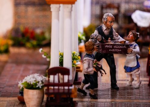 Escena del montaje realizado en el Patio del Recibimiento de la sede parlamentaria