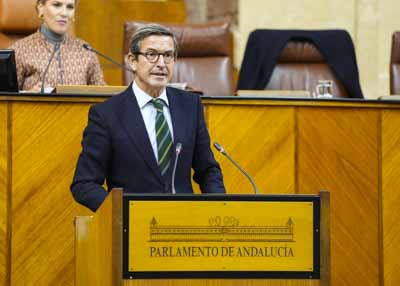Jorge Paradela, consejero de Industria, Energa y Minas, interviene en el debate final del Proyecto de Ley de espacios productivos para el fomento de la industria en Andaluca  