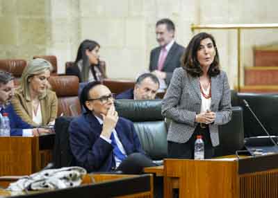 Roc�o Blanco, consejera de Empleo, Empresa y Trabajo Aut�nomo, da respuesta a la pregunta  