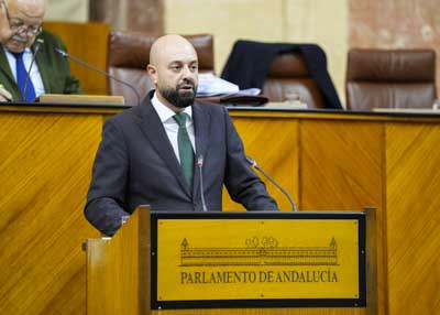 Para exponer la postura del Grupo Parlamentario Vox en Andaluc�a interviene Juan Jos� Bosquet 