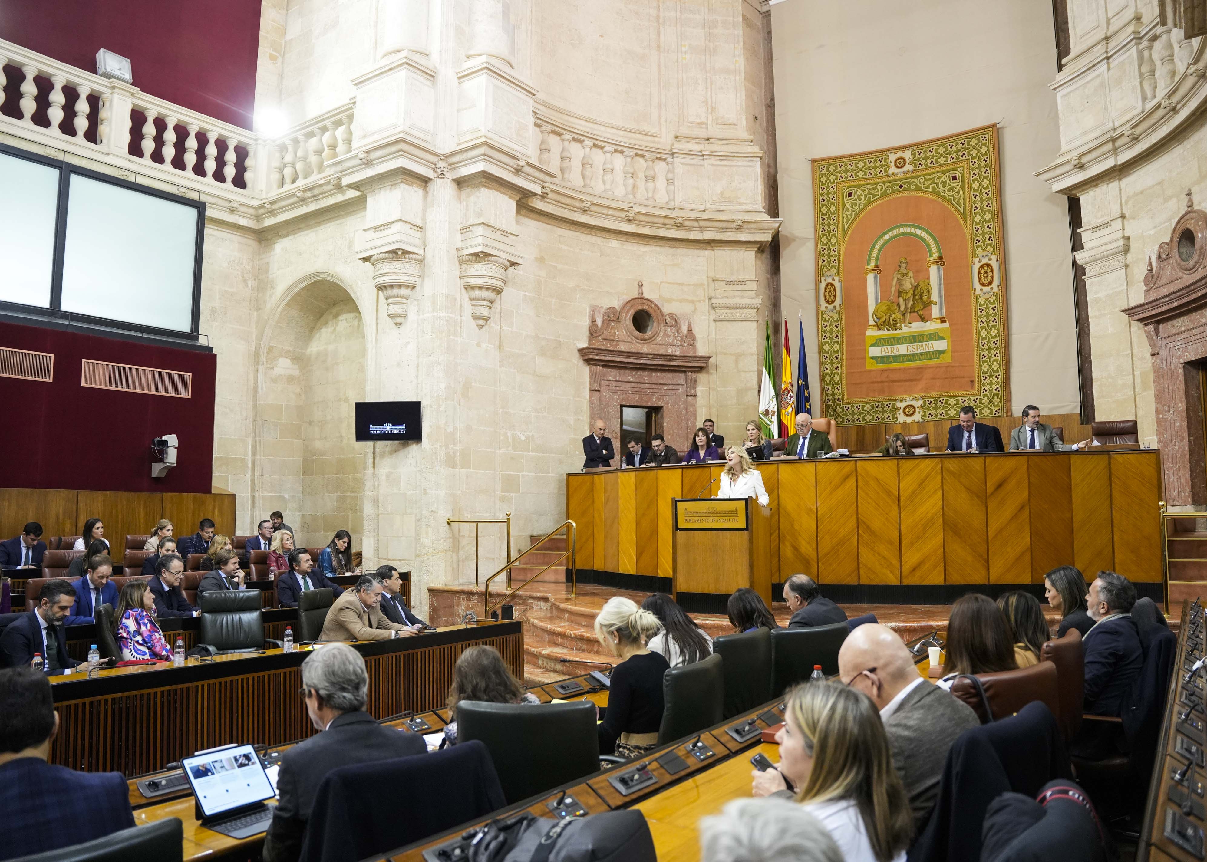 Carolina Espa�a se dirige al Pleno del Parlamento tras la aprobaci�n del presupuesto para el a�o 2026