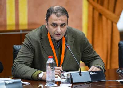  El presidente de AGRESUR Rub�n Barreno durante su comparecencia