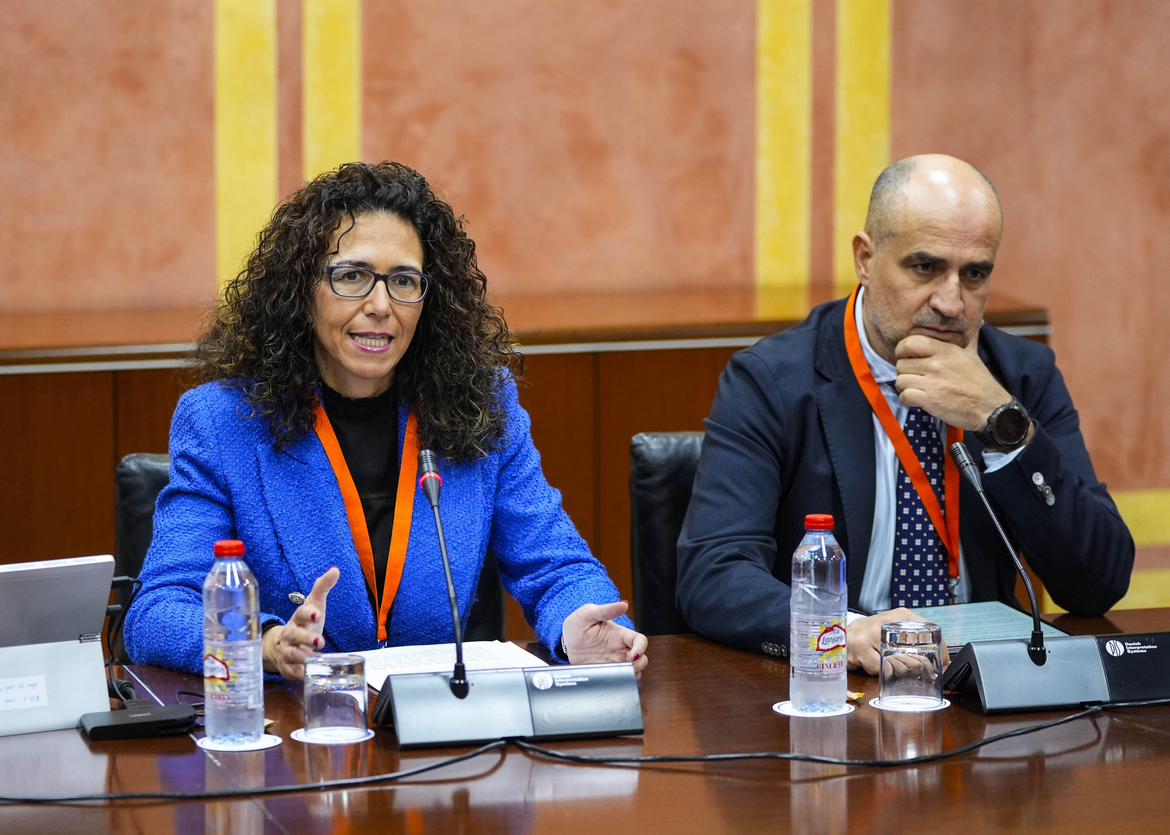 Mar�a Teresa Magdaleno e Israel S�nchez, representantes de la Asociaci�n Andaluza de Empresas Forestales y Paisaj�sticas (AAEF)