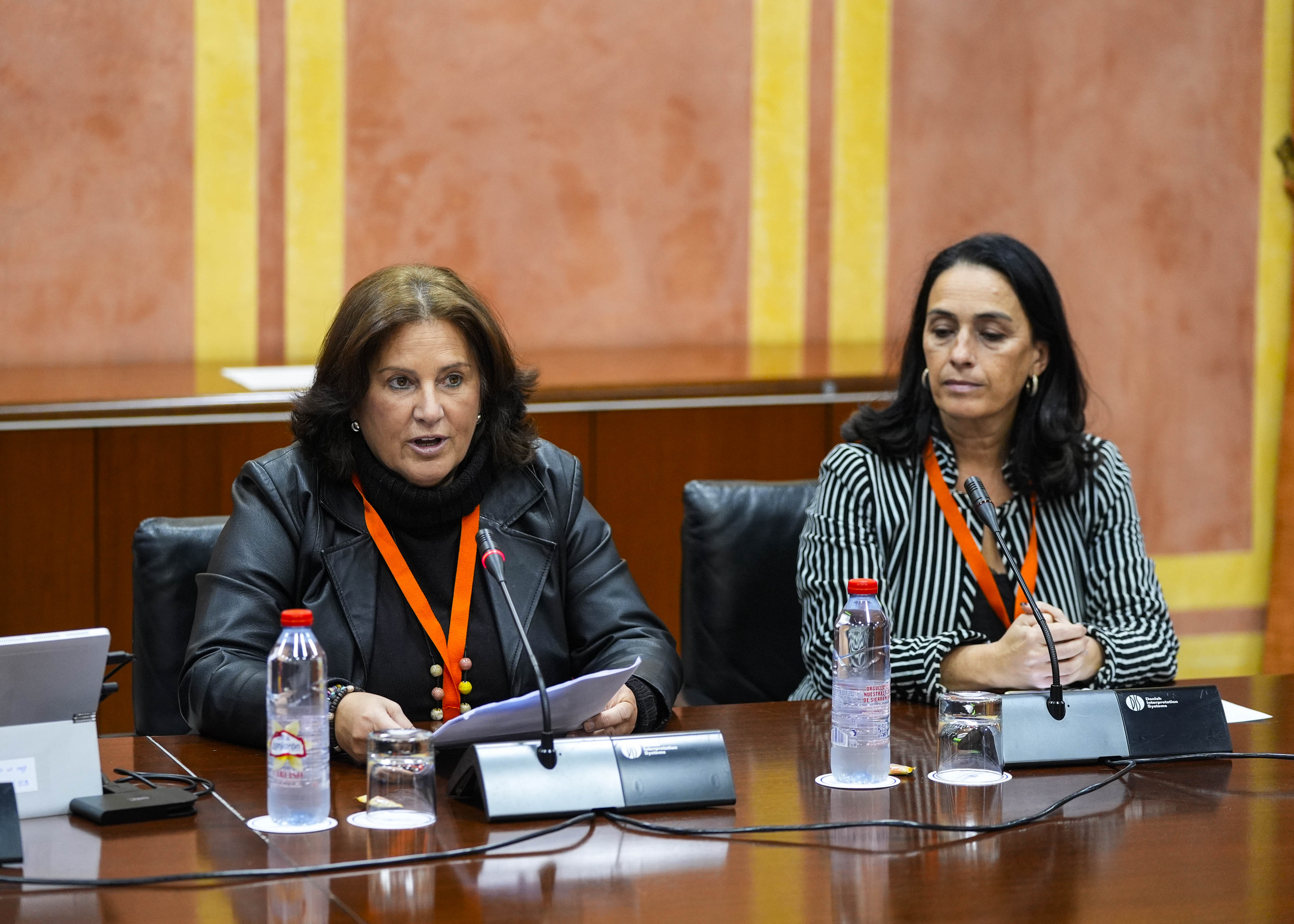  Esperanza Fitz y Victoria Cabrera intervienen en representaci�n de la Asociaci�n Andaluza de Mujeres Empresarias del Sector del Medio Ambiente (ANSEMAC)