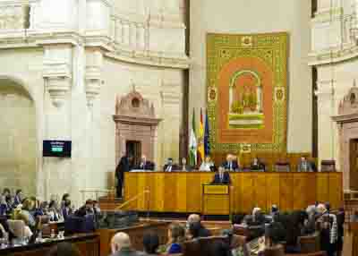 El consejero de Sanidad, Presidencia y Emergencias, Antonio Sanz, comparece para informar acerca de la gesti�n de la Junta de Andaluc�a ante las emergencias derivadas del descarrilamiento ferroviario