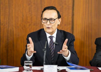 Jos� Carlos G�mez Villamandos, consejero de Universidad, Investigaci�n e Innovaci�n, pronuncia unas palabras  