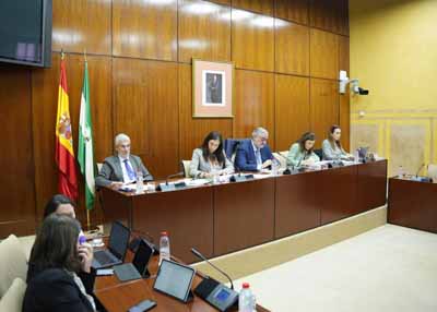 Mesa de la Comisi�n de Inclusi�n Social, Juventud, Familias e Igualdad con la consejera titular 