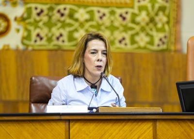 Almudena Garc�a, directora general de Participaci�n e Inclusi�n Educativa pronuncia unas palabras