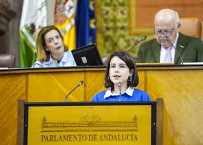 La portavoz de Ja�n durante su intervenci�n 