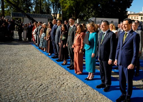  El Consejo de Gobierno durante al acto de izada de la bandera de Andaluc�a