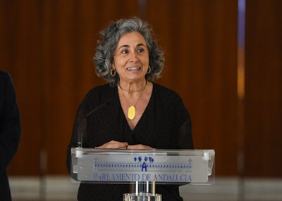 La presidenta del Congreso de Lactancia Materna, Ana Jim�nez, pronuncia unas palabras 