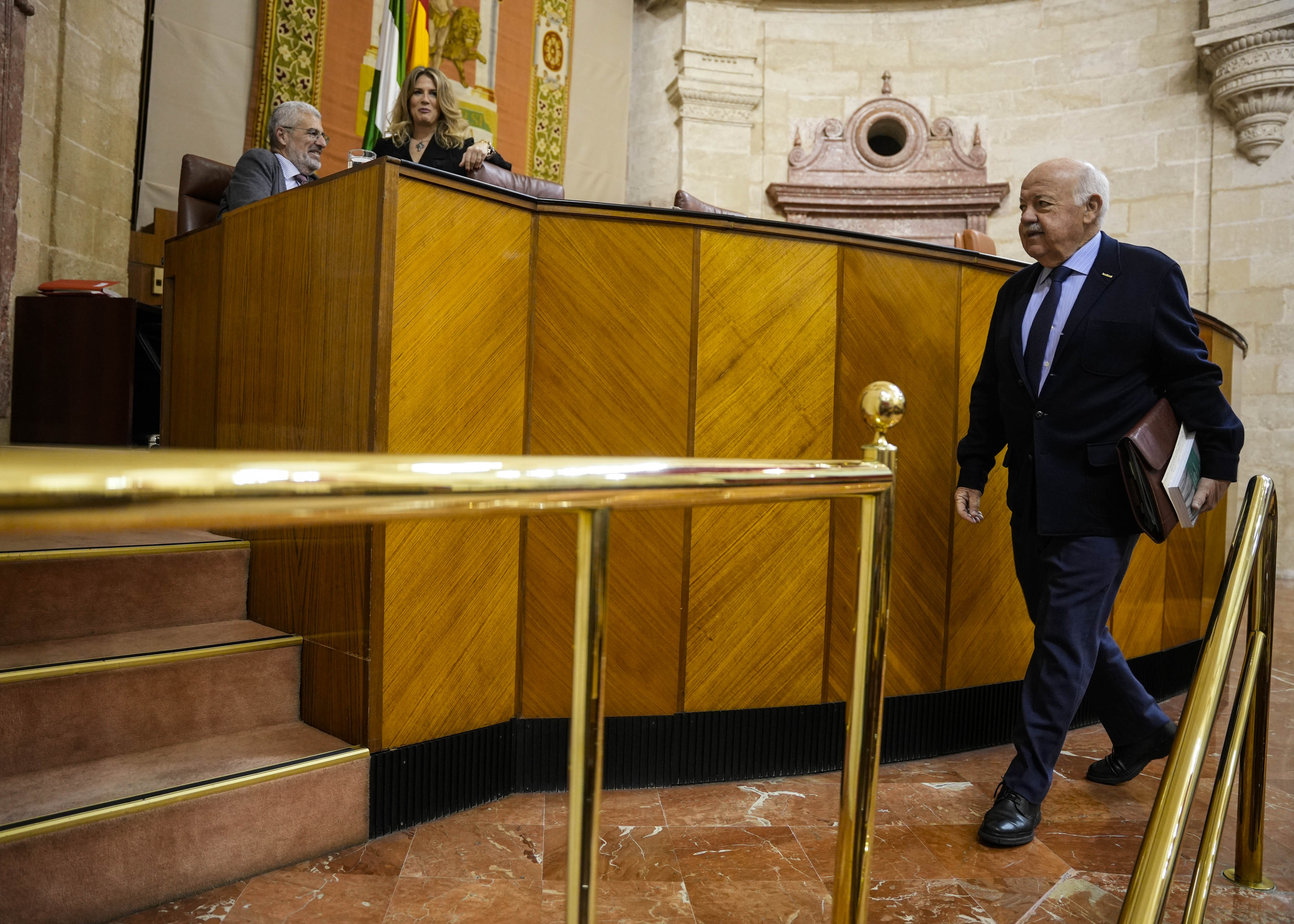  El presidente del Parlamento de Andaluc�a, Jes�s Aguirre, a su llegada 