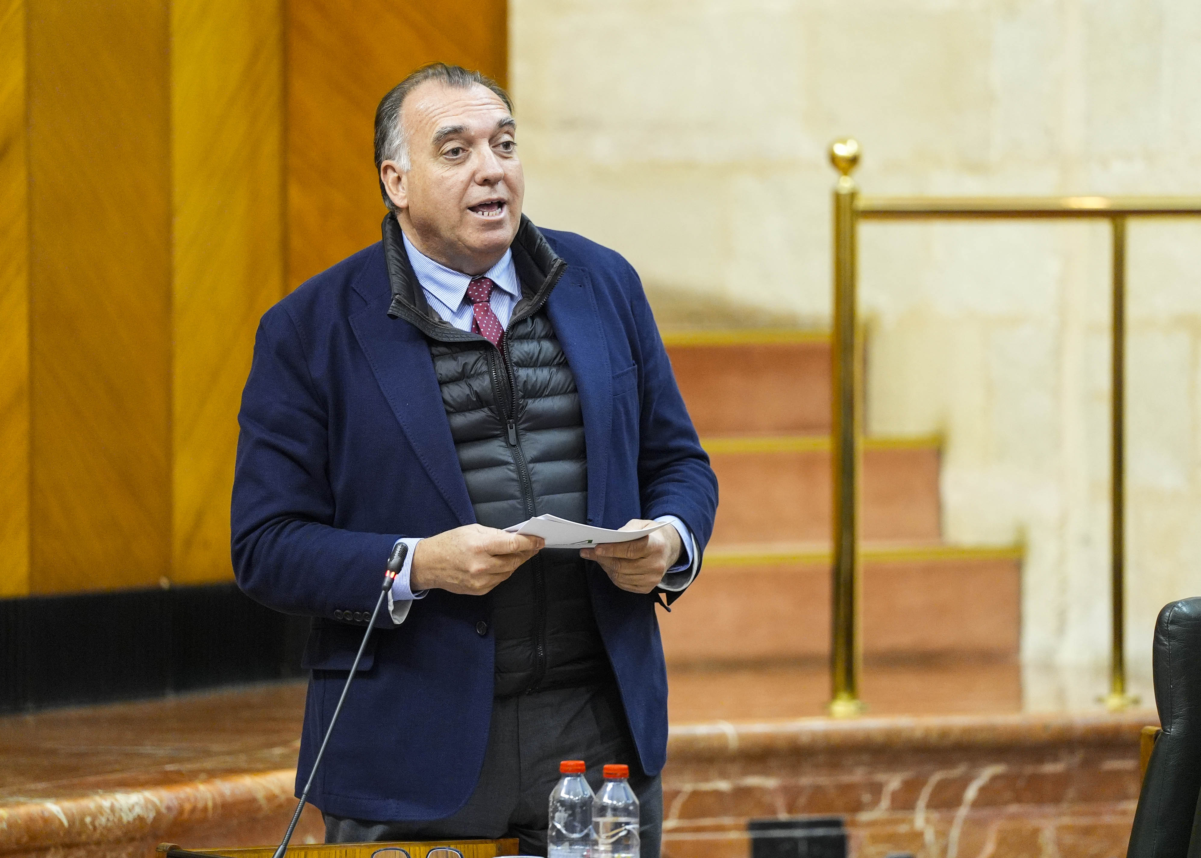 Arturo Bernal, consejero de Turismo y Andaluc�a Exterior, responde a la cuesti�n 