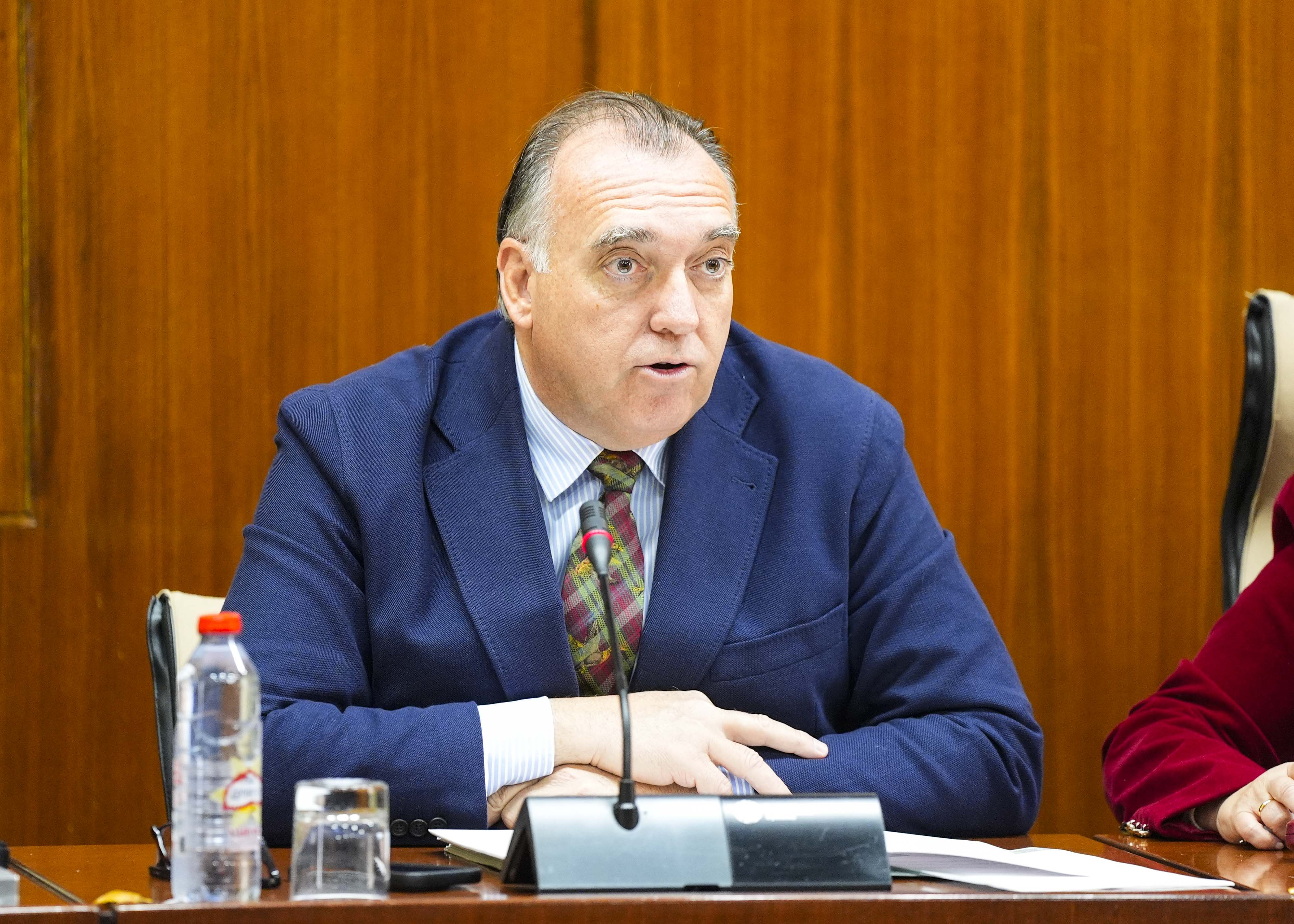 El consejero de Turismo y Andaluc�a Exterior, Arturo Bernal, en una de sus comparecencias 