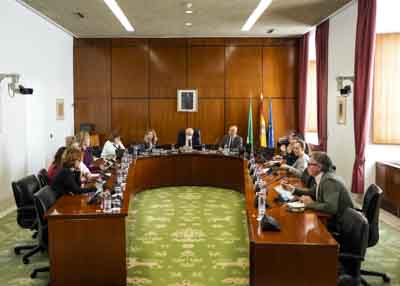  La Junta de Portavoces durante la sesi�n mantenida hoy 