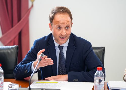  Erik Dom�nguez, en representaci�n de los diputados populares, toma la palabra para expresar su acuerdo a la convalidaci�n de los decretos presentados