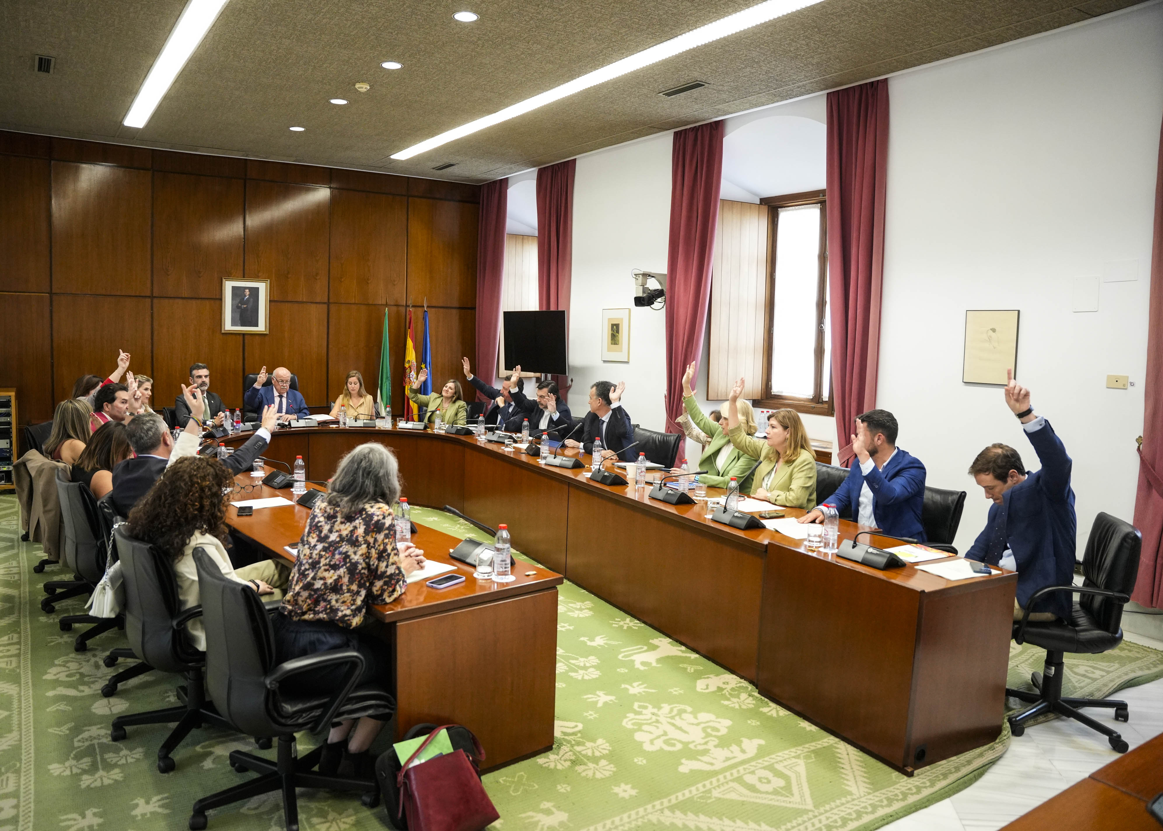 Una de las votaciones de la Diputaci�n Permanente al finalizar el orden del d�a 