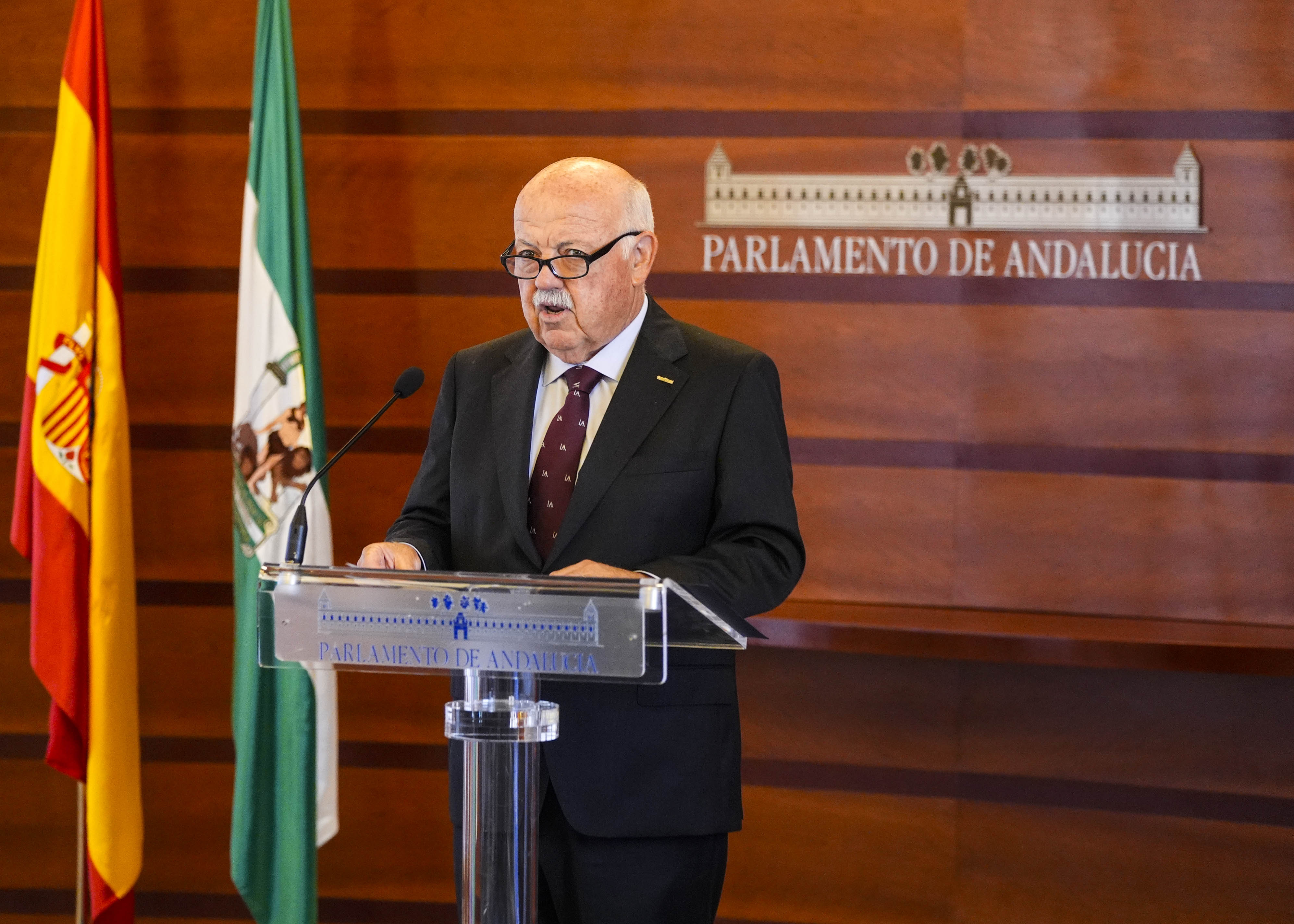   Jes�s Aguirre durante su comparecencia