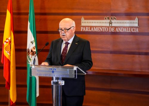   Jes�s Aguirre durante su comparecencia