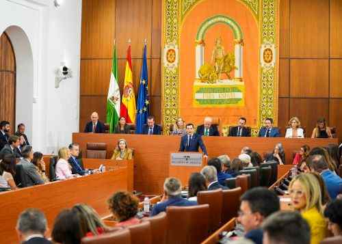  El candidato a la Presidencia de la Junta de Andaluc�a se dirige a los diputados para solicitar la confianza de la c�mara