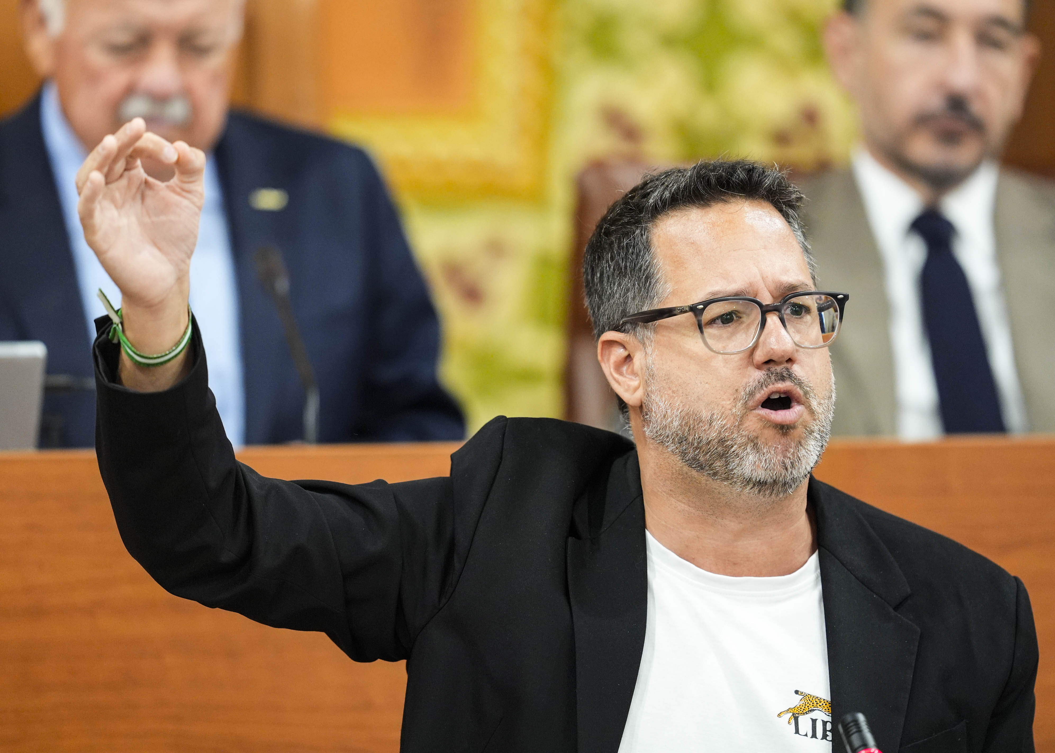  Jos� Ignacio Garc�a durante un momento de su intervenci�n