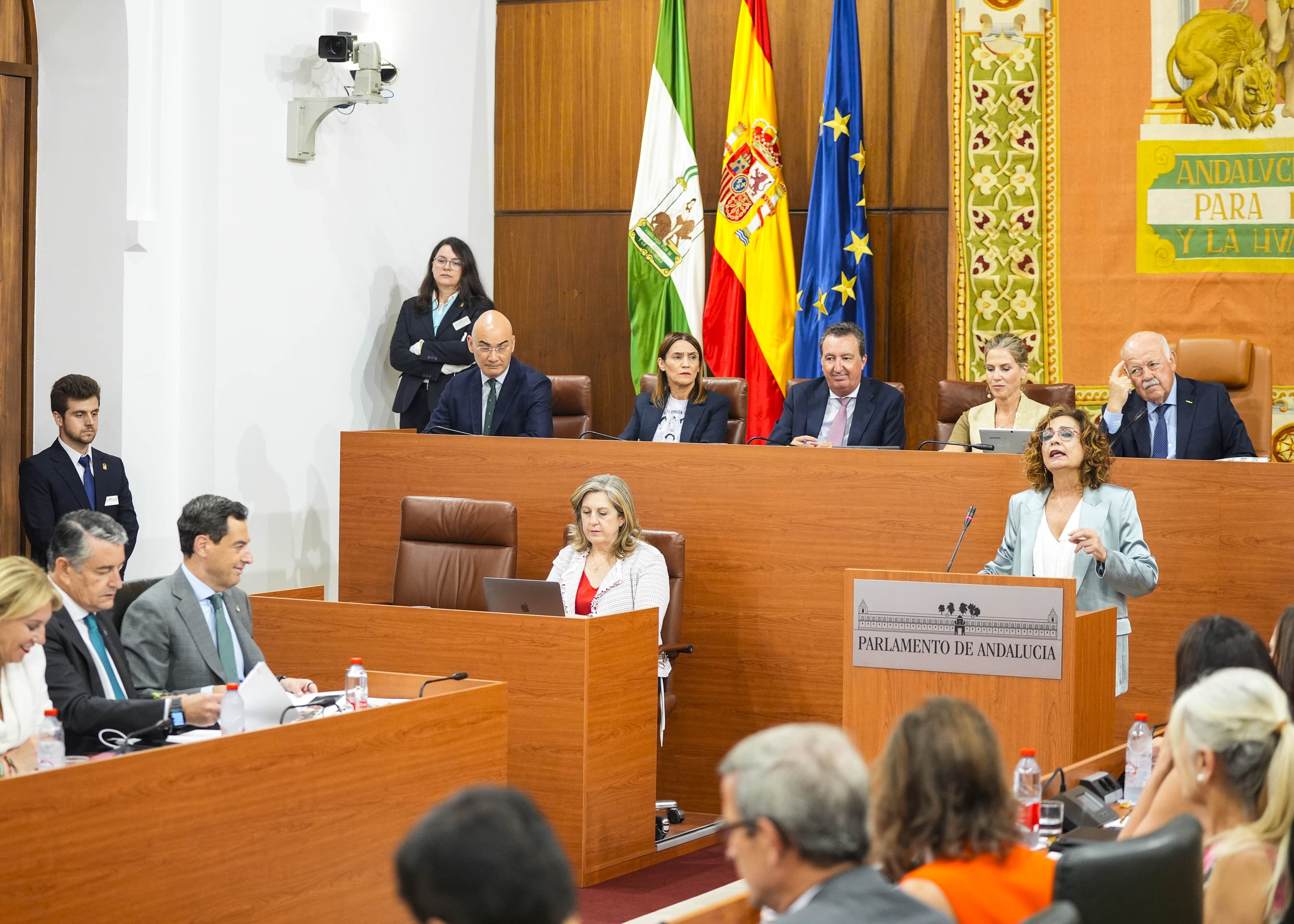  La l�der del PSOE de Andaluc�a interviene durante el debate de investidura