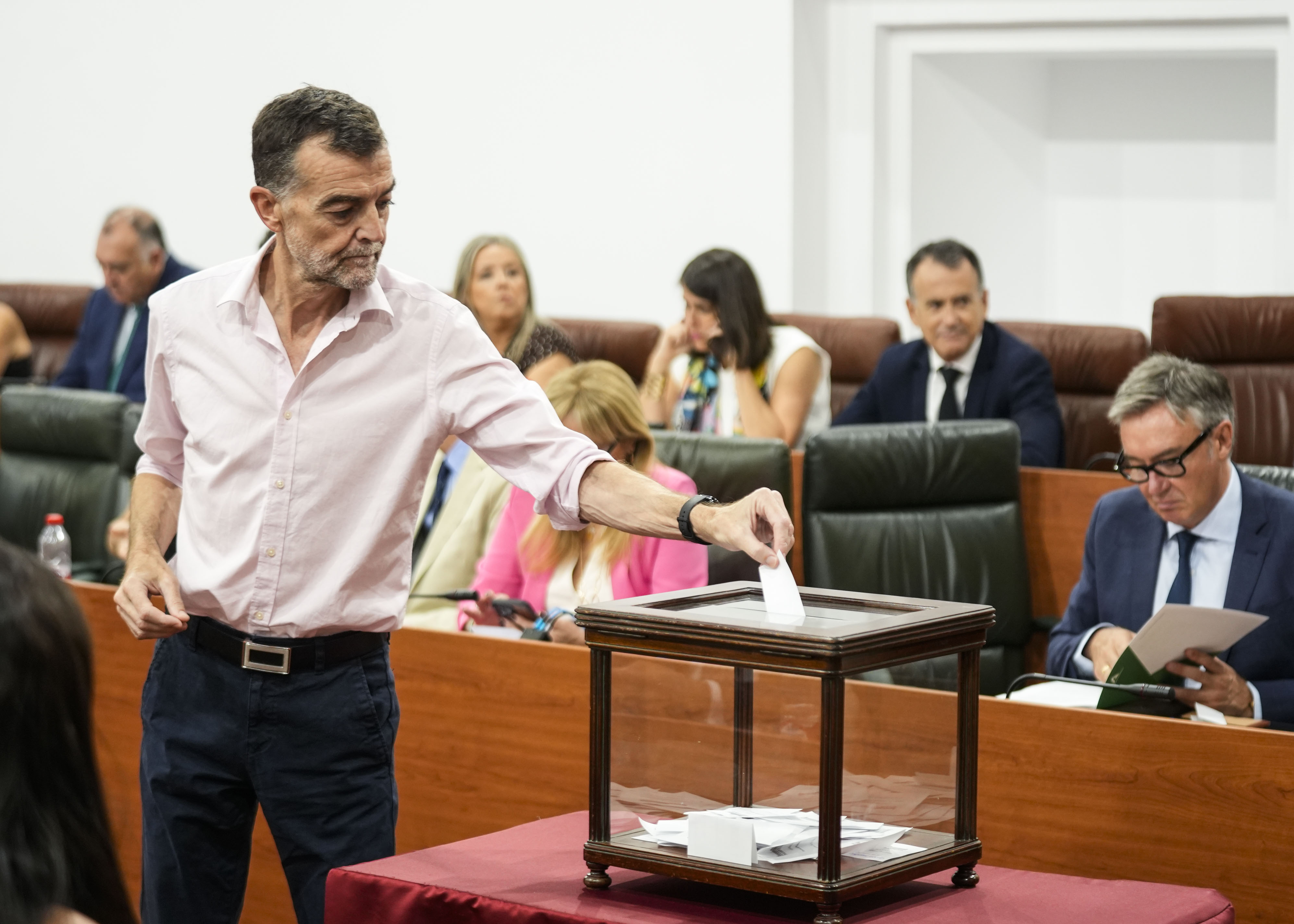  Antonio Ma�llo vota en urna a los senadores auton�micos