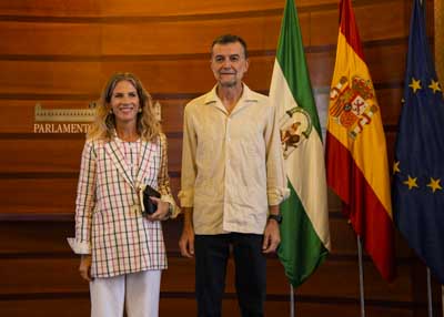  Ana Mestre, presidenta del Parlamento, y Antonio Ma�llo, portavoz del G.P. Por Andaluc�a  