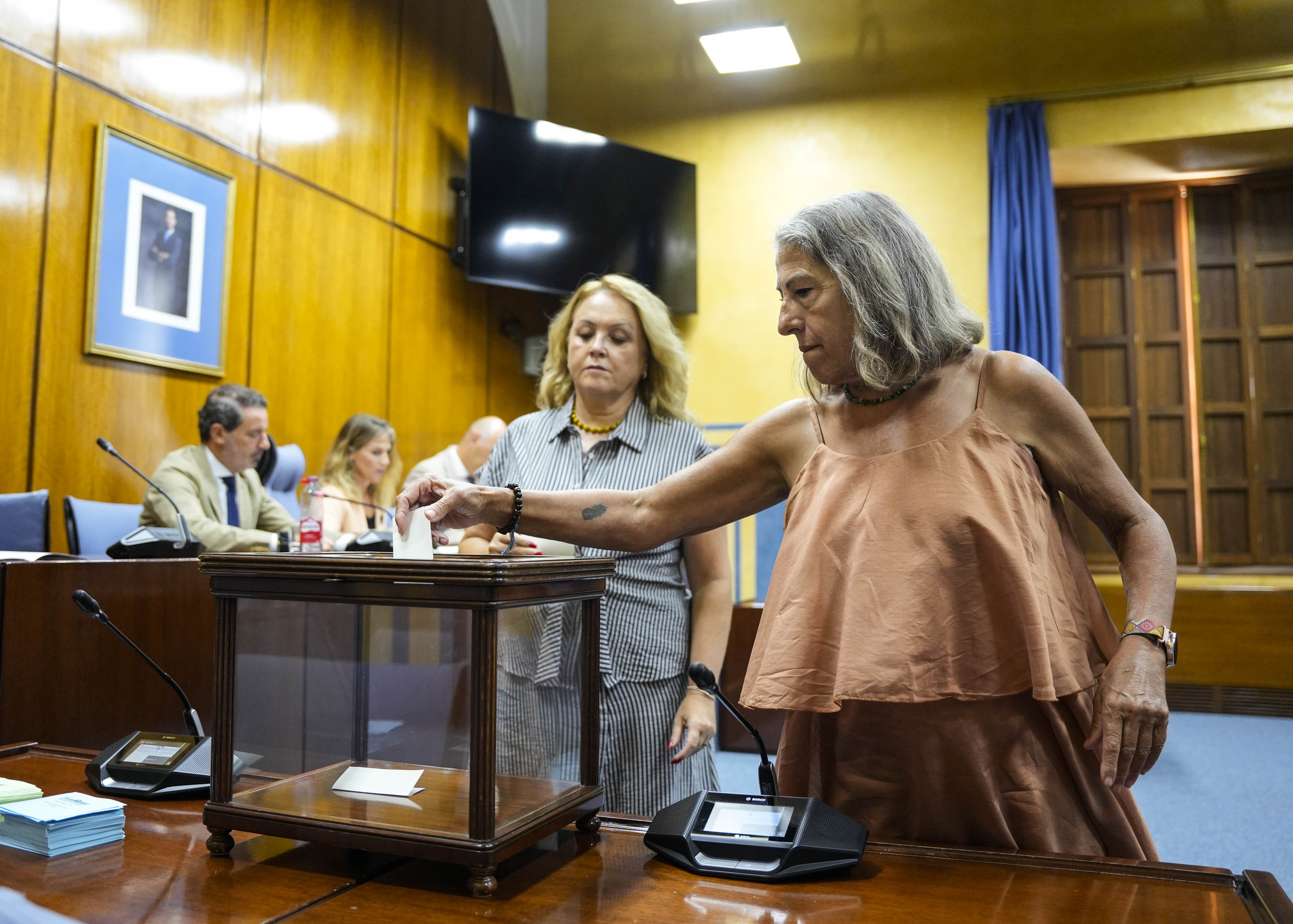Votaci�n en urna en la Comisi�n de Seguimiento y Control de la Financiaci�n de los Partidos Pol�ticos para la elecci�n de los miembros de la Mesa