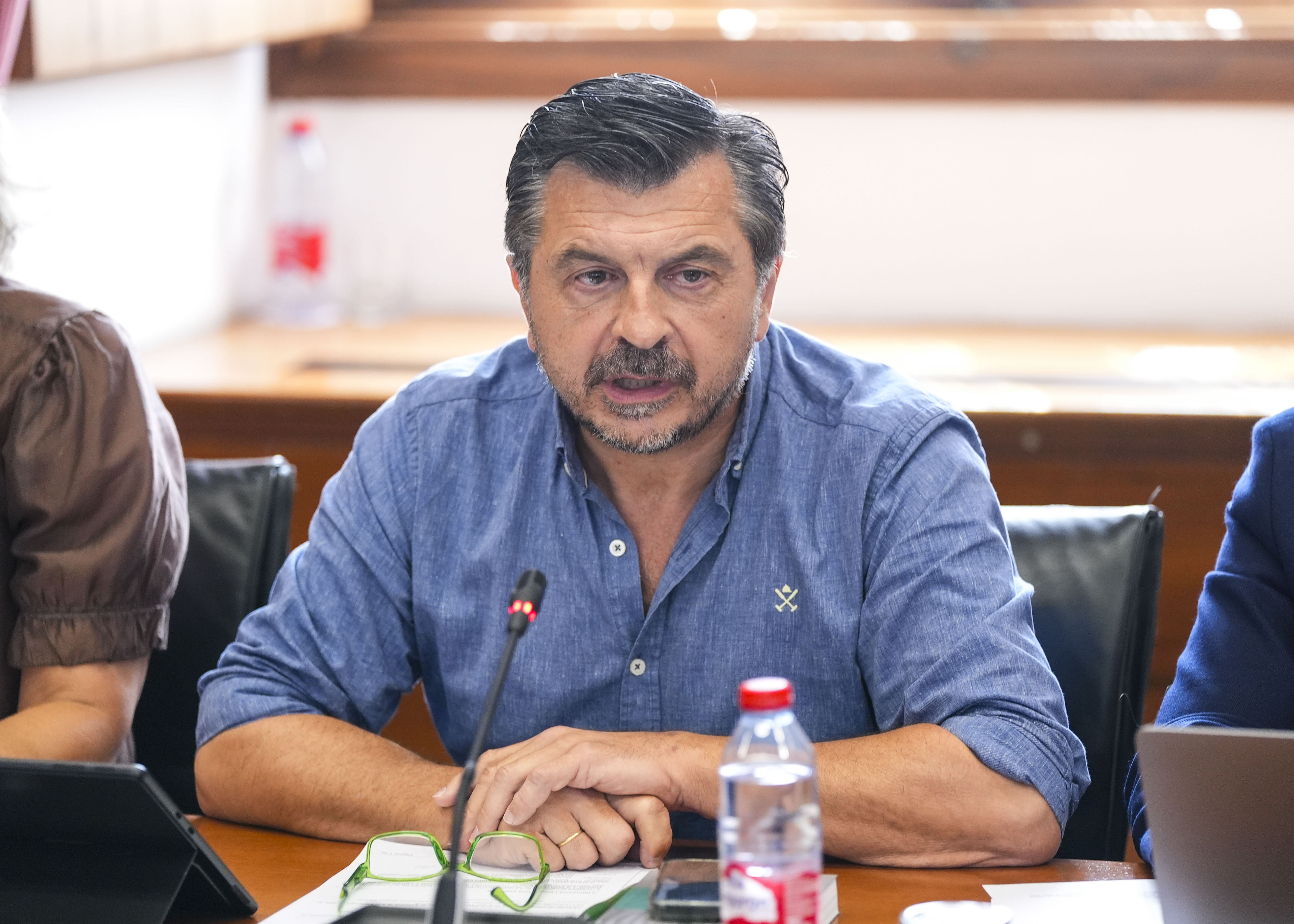   El portavoz del Grupo Parlamentario Popular interviene en la Junta de Portavoces