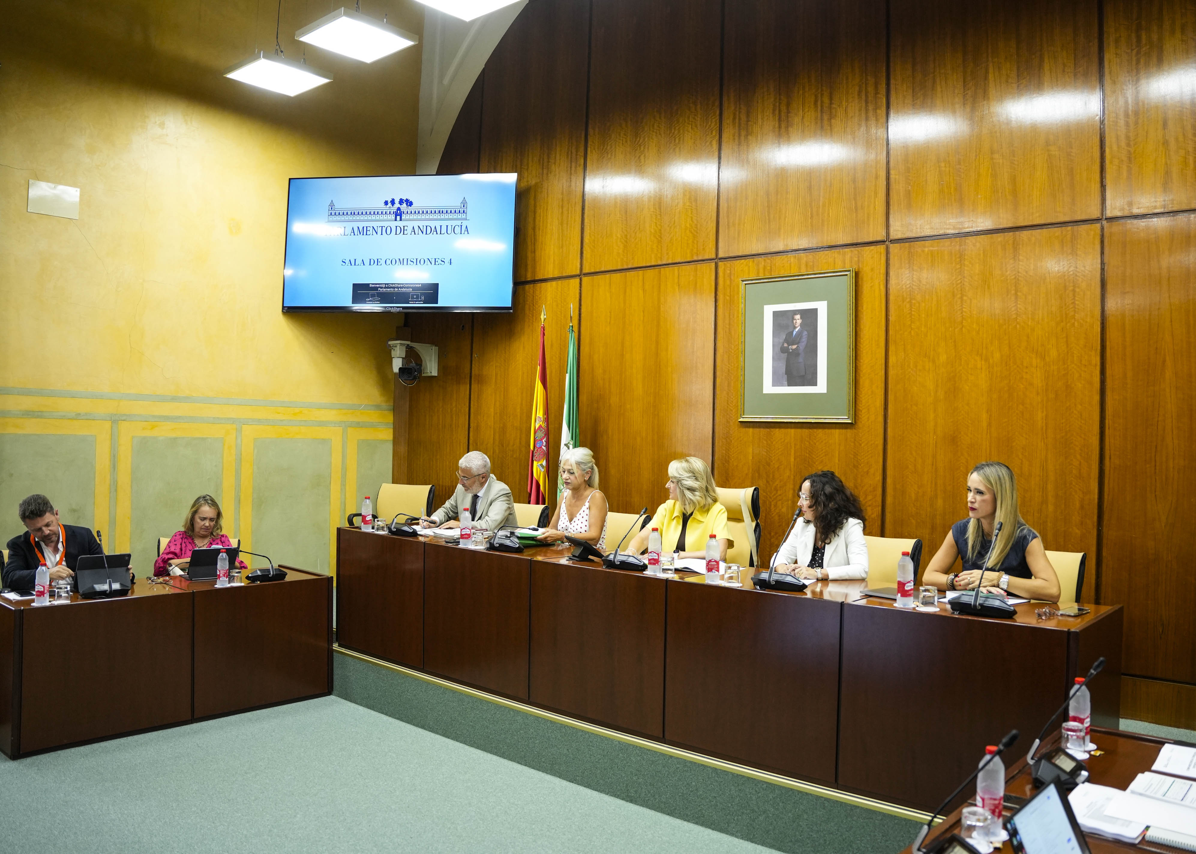 Mesa de la comisi�n de Cultura, Patrimonio Hist�rico y Deporte con la presencia de la consejera