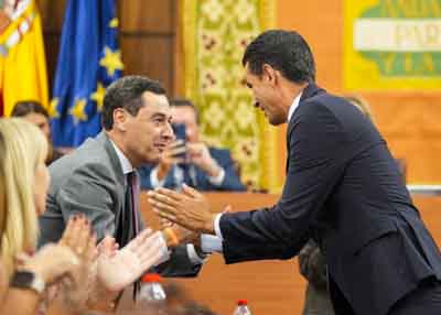 Felicitaci�n del presidente de la Junta de Andaluc�a al nuevo diputado 
