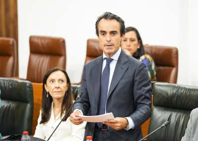  El consejero de Fomento y Movilidad, Mario Mu�oz-Atanet, responde en su primera sesi�n de control 