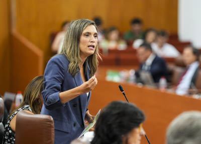  La diputada socialista Mar�a M�rquez interviene en las preguntas orales al Gobierno